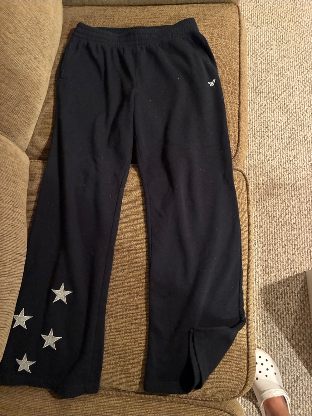 Varsity shooting stars Black Star Embellished Sweatpants